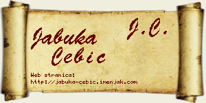 Jabuka Ćebić vizit kartica